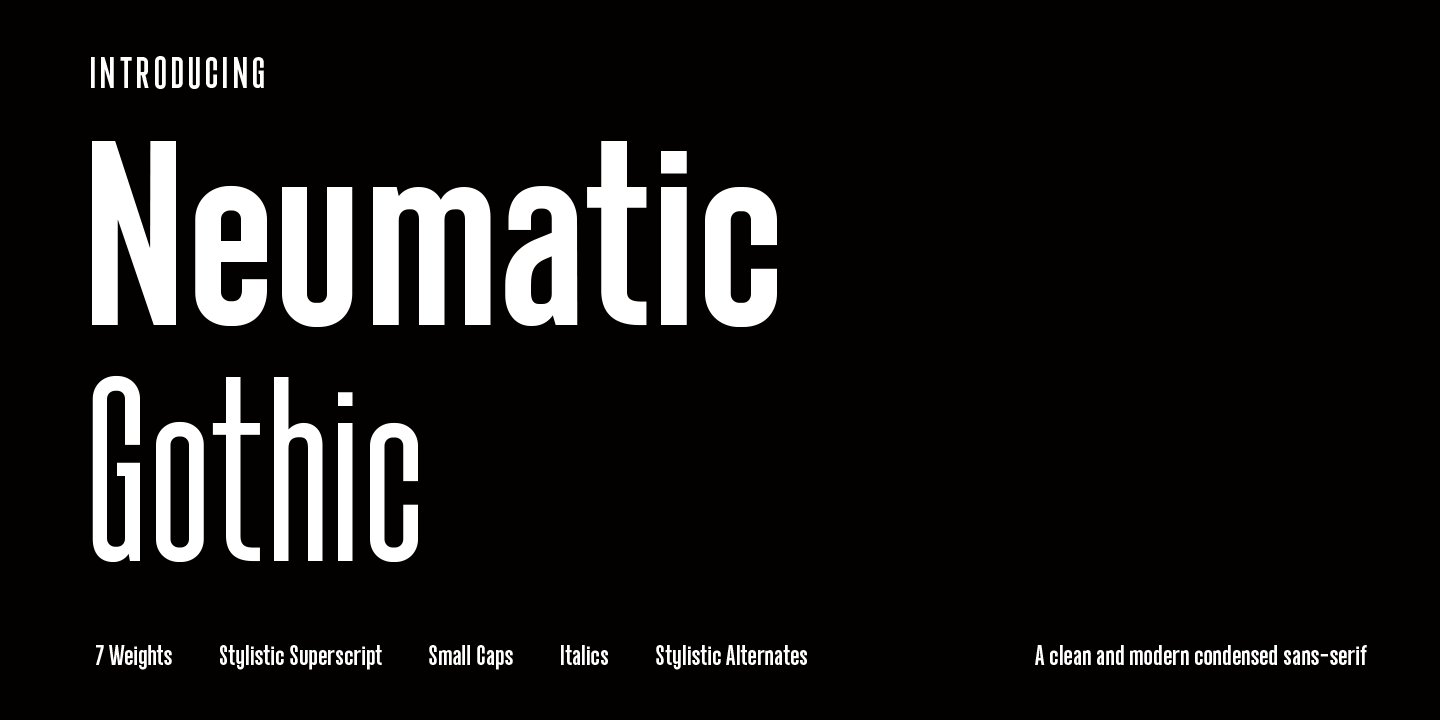 Ejemplo de fuente Neumatic Gothic Oblique
